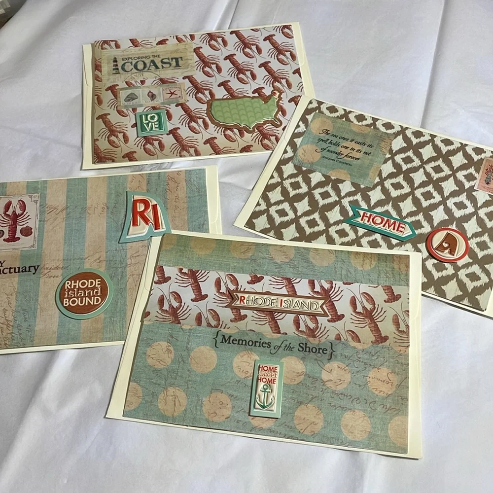 Set of 4 Rhode Island greeting cards